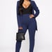 Blue pant suit