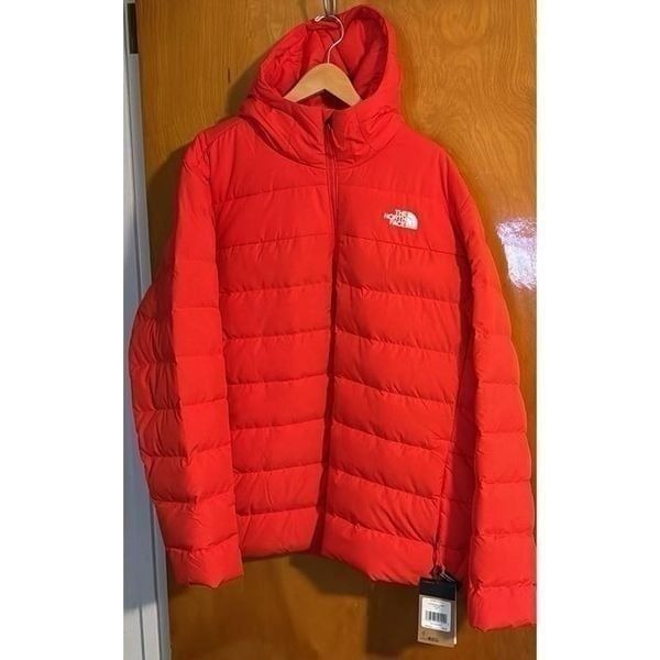 The North Face Puffer Jacket Mens XXL Red Down Zip Pockets