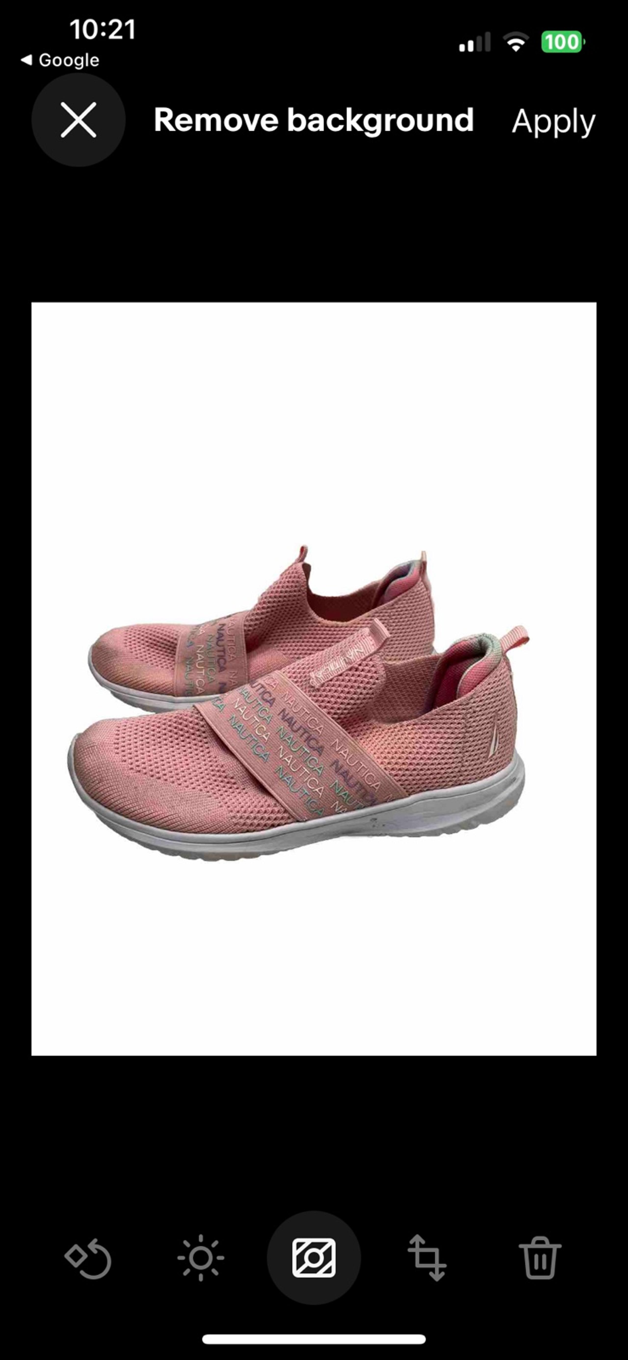 Nautica Toddler Girl's Pink   Athletic Shoes Sneakers Size 3 Slip On Logo