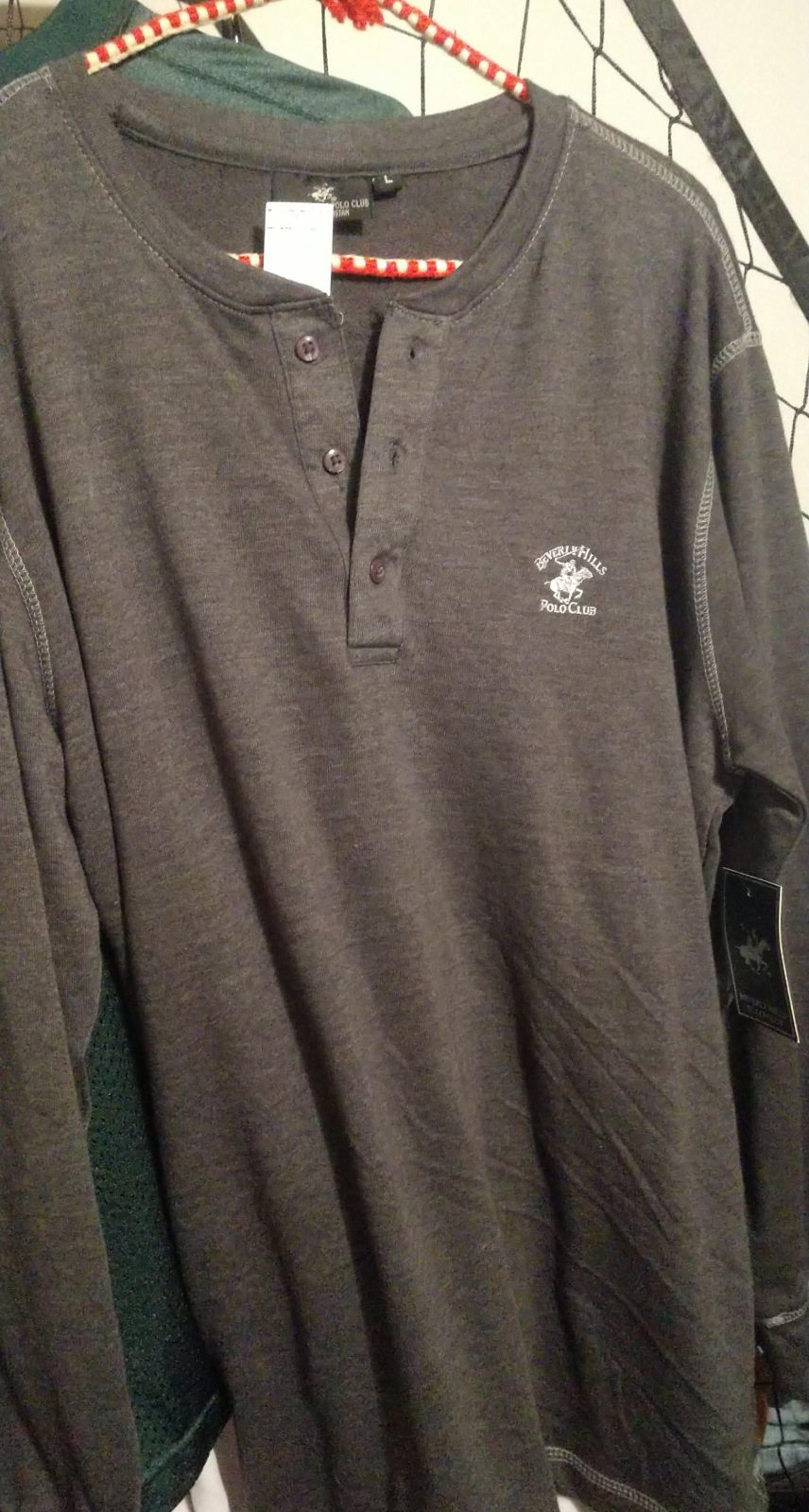 Mens Polo Club qtr button up long sleeve