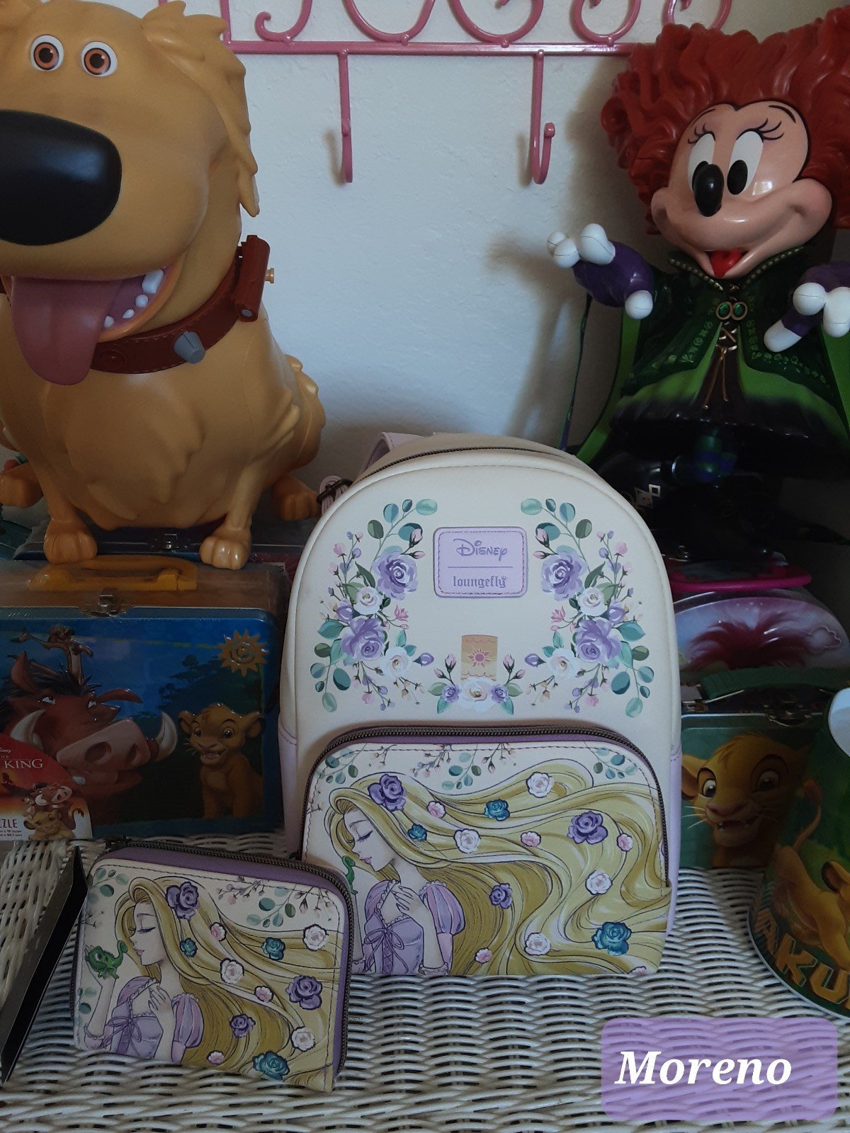 Loungefly Disney Tangled Rapunzel & Pascal Flowers Mini Backpack with Wallet