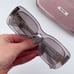 Miu Miu MU07YS 12W20I BRAND NEW Sunglasses Transparent Mauve Brown Cat Eye Women