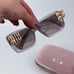 Miu Miu MU07YS 12W20I BRAND NEW Sunglasses Transparent Mauve Brown Cat Eye Women