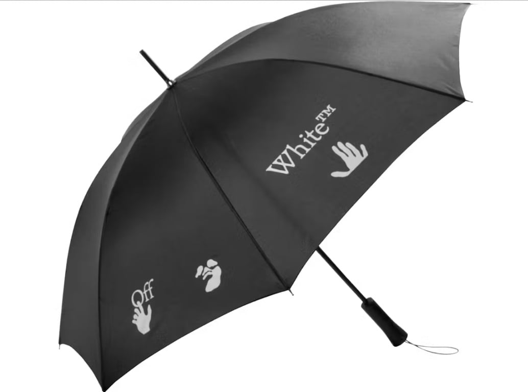 OFF-WHITE HOME Long Classic Umbrella Swimming Man Logo new with tags and umbrell