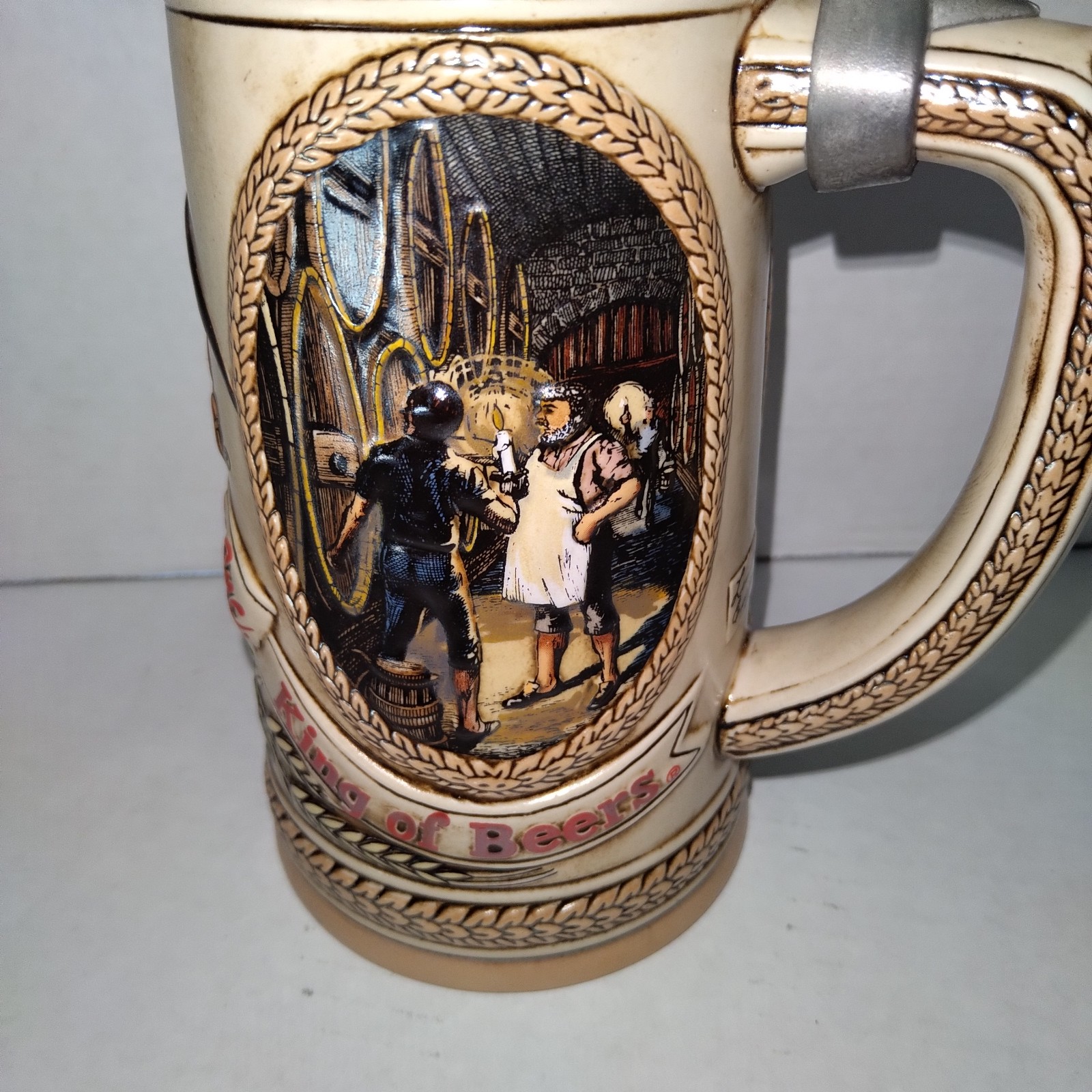 Set of two limited edition Budweiser steins