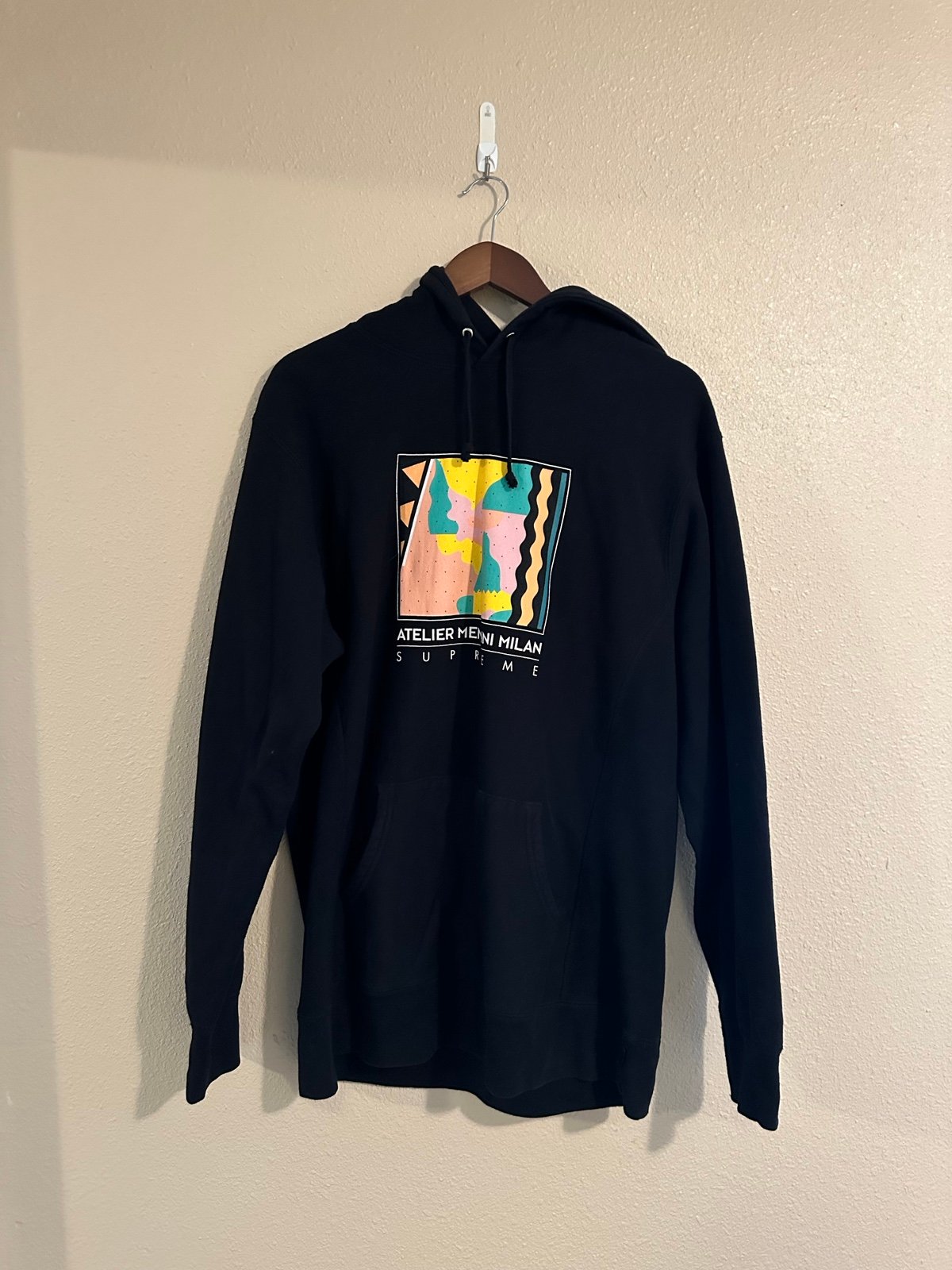 Supreme SS16 Mendini Hooded Sweatshirt Hoodie Black Size XL