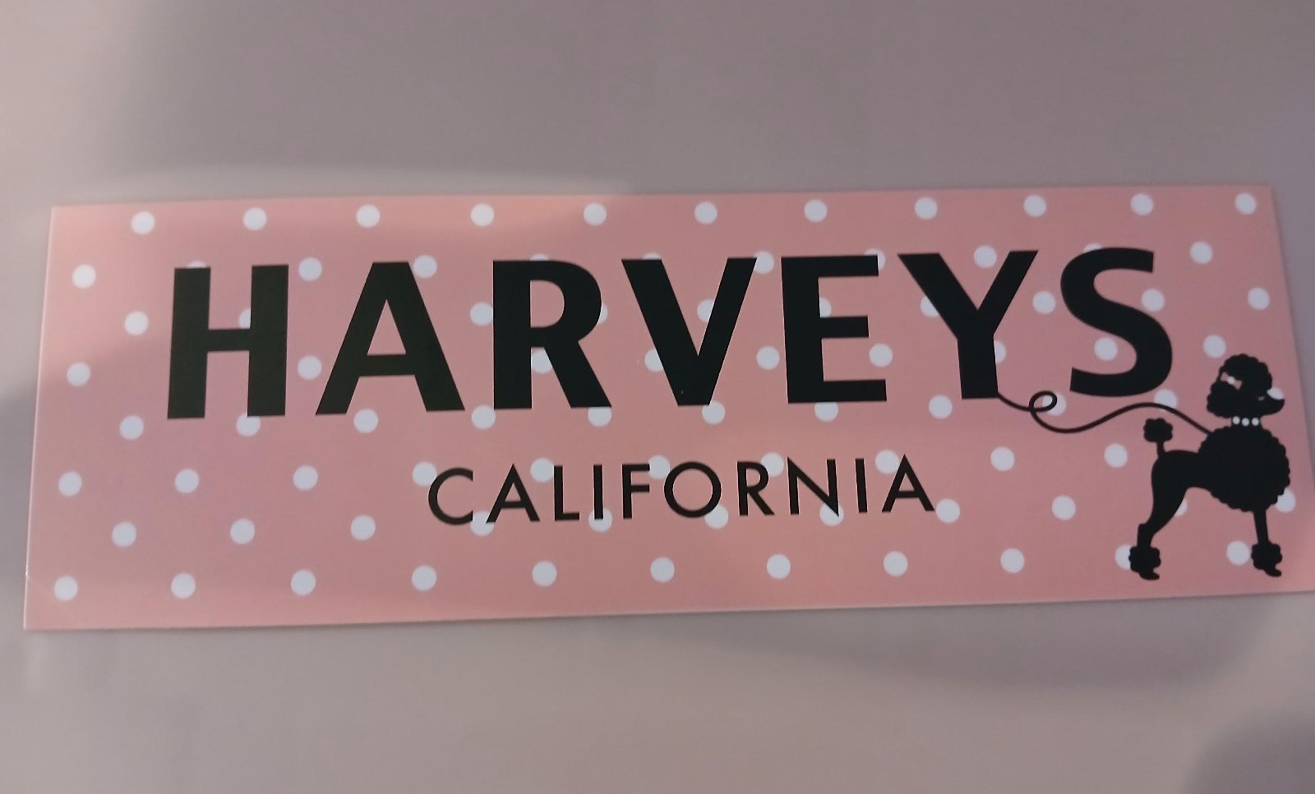 Harvey's dottie sticker