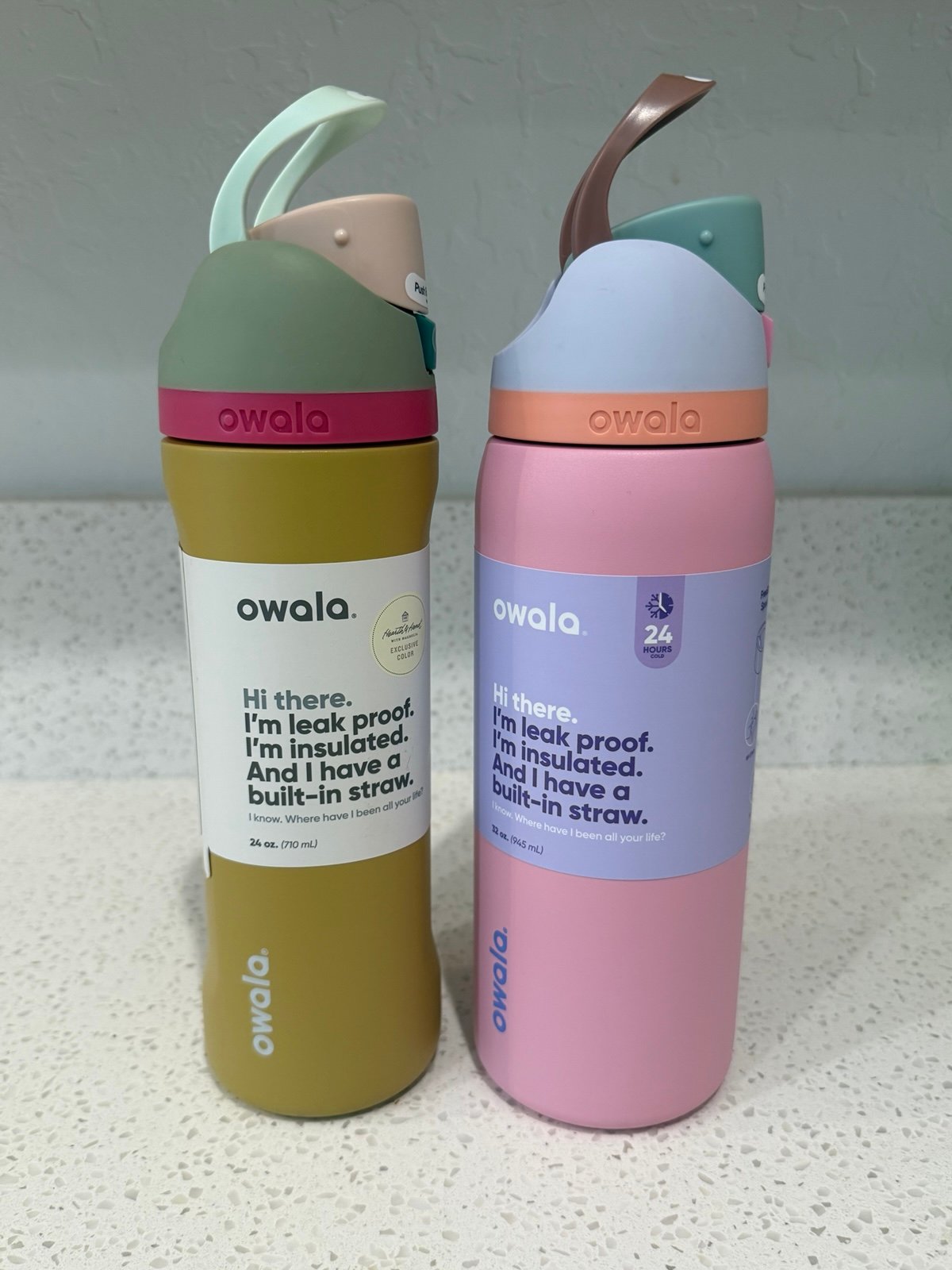 Owala Water Bottle Bundle 32 oz & 24 oz Rare Fast Shipping
