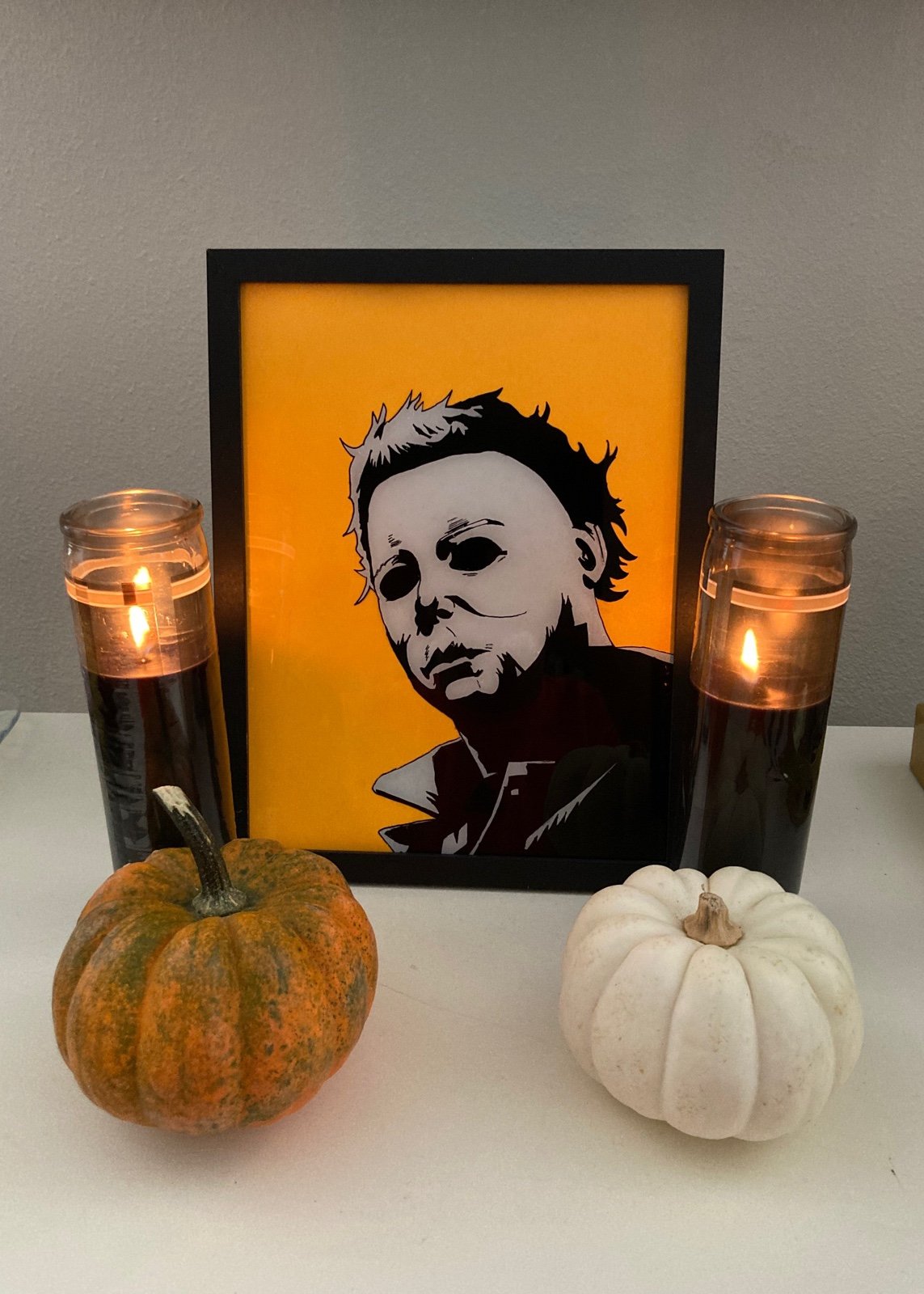 Halloween Michael Myers Glass Painting