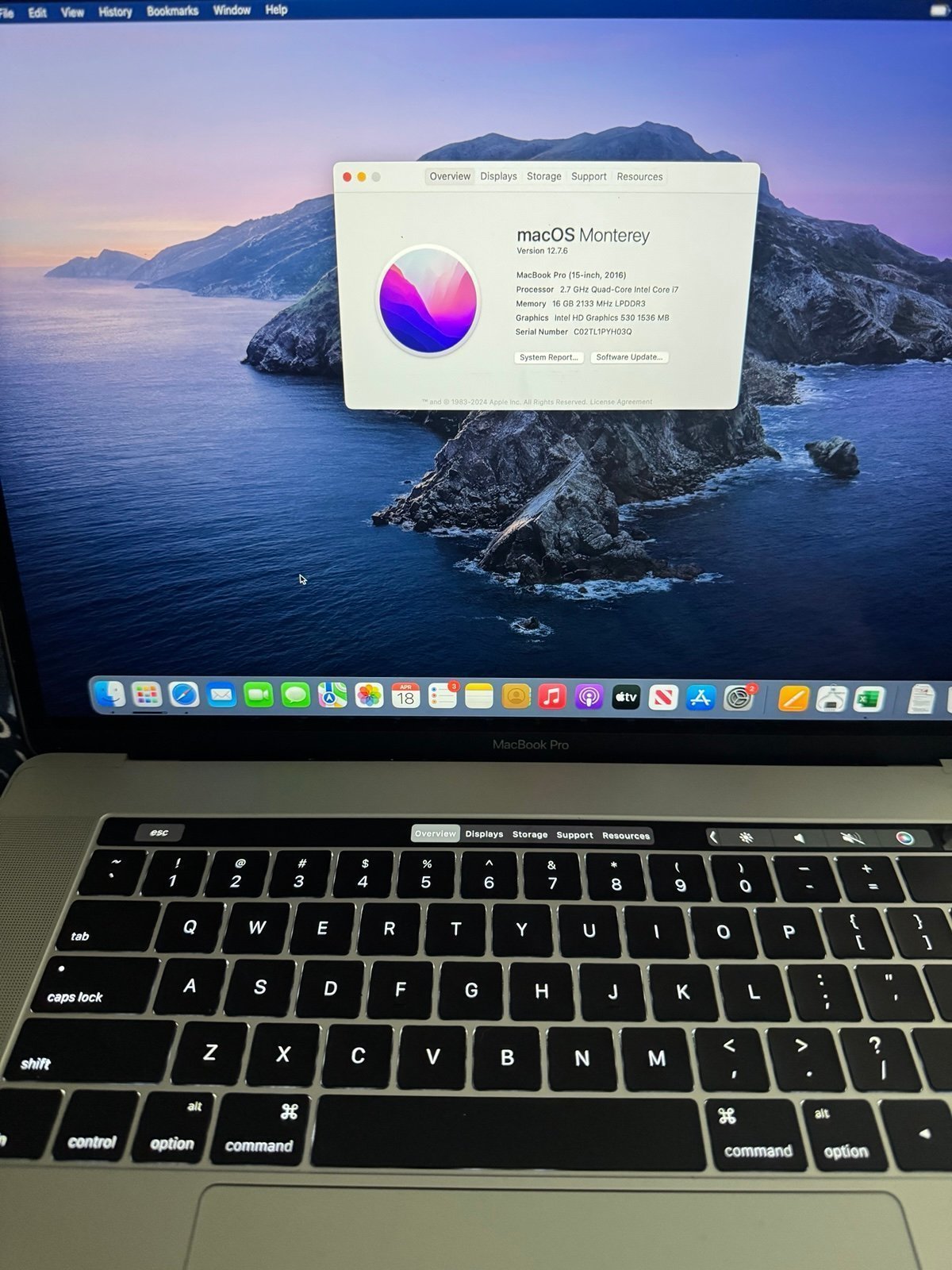 2016 15” MacBook Pro | i7 | 8GB RAM | 256GB SSD | Charger Included