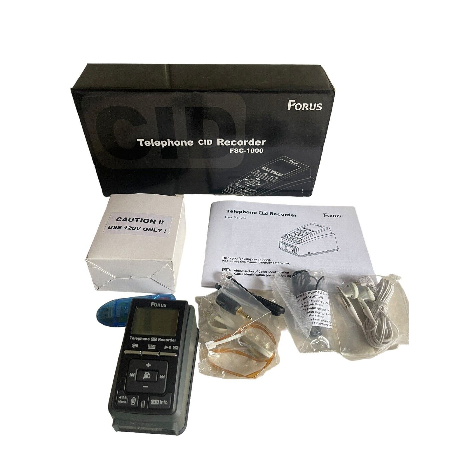 Forus Telephone CID Recorder FSC-1000 Complete