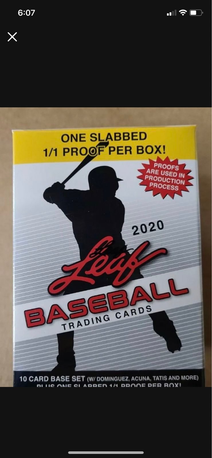 2020 Leaf Baseball Blaster Box 1 Slabbed