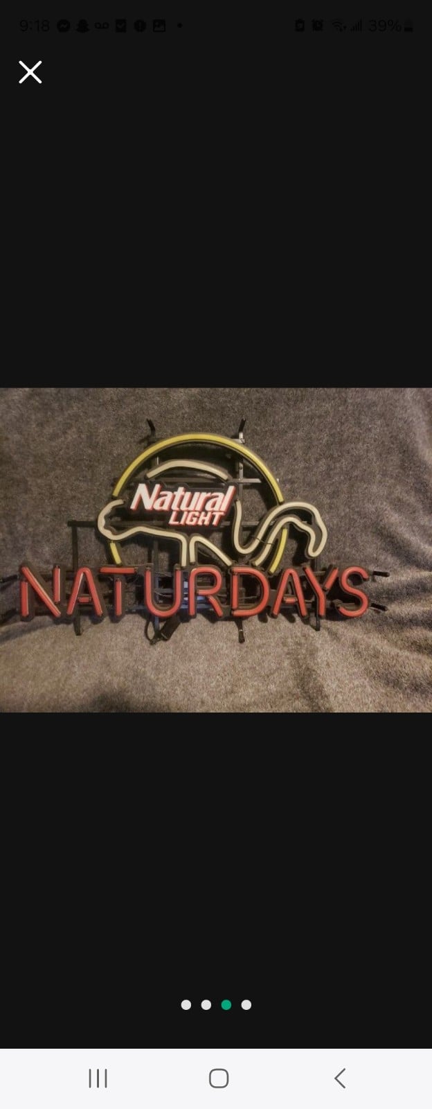 Natural lights vintage neon sign (works)