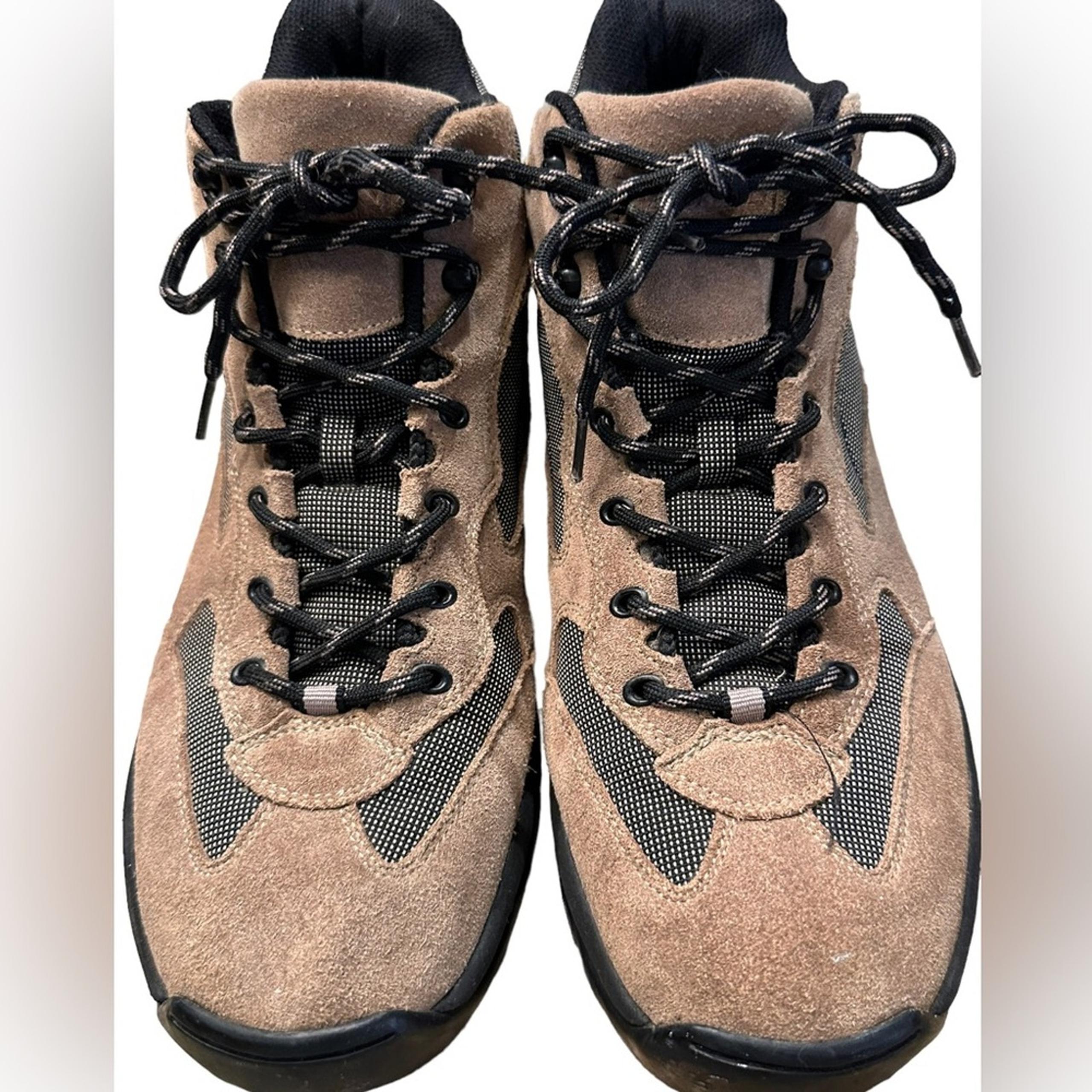 Lands End Mens Size 13 Suede and Cloth Hiking Boots