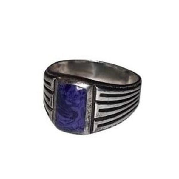 Navajo Native American Vtg Sterling Silver Sugilite Stone Men’s Ring size 11
