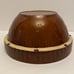 Antique Primitive Brown Stoneware 11.75”Picket Fence Mixing Dough Bowl USA.