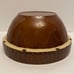 Antique Primitive Brown Stoneware 11.75”Picket Fence Mixing Dough Bowl USA.