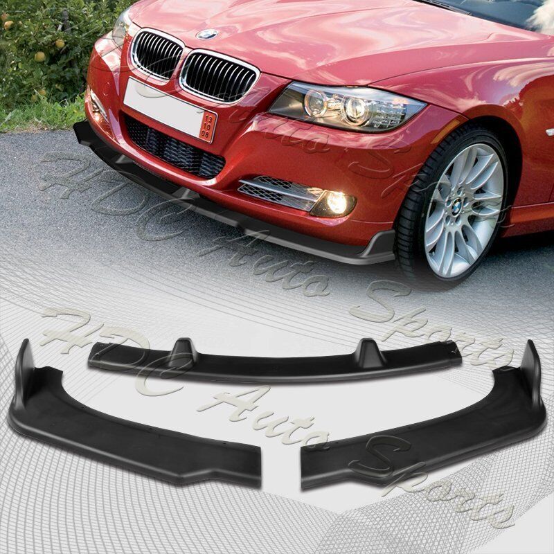For 2009-2011 BMW E90 Sedan 3-Series Matt Black Front Bumper Body Kit Lip 3pcs