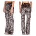 Steele Valerie Velvet Flare Pants in Swirl Pattern Brown