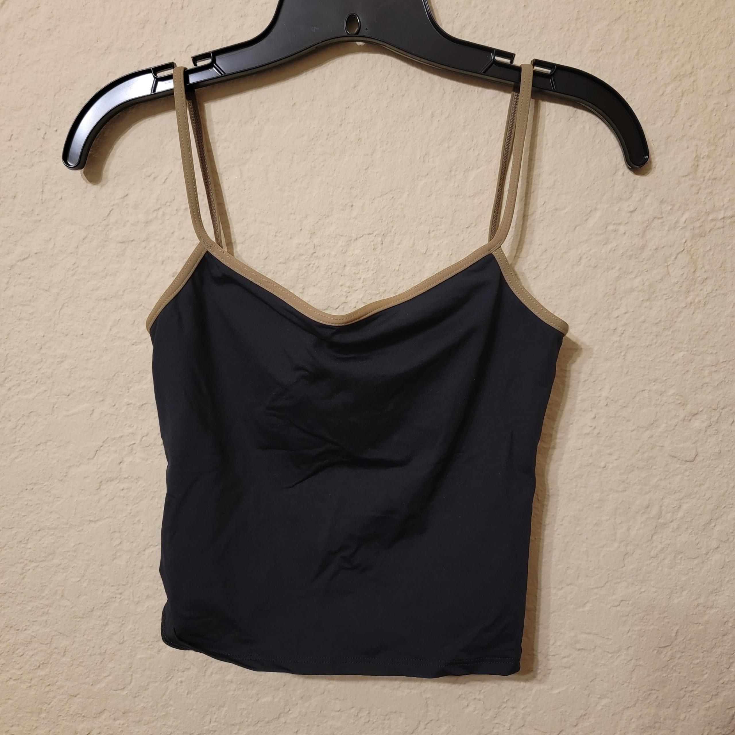 Ralph Lauren Women's Black And Tan Swim Tank Top Sz 8