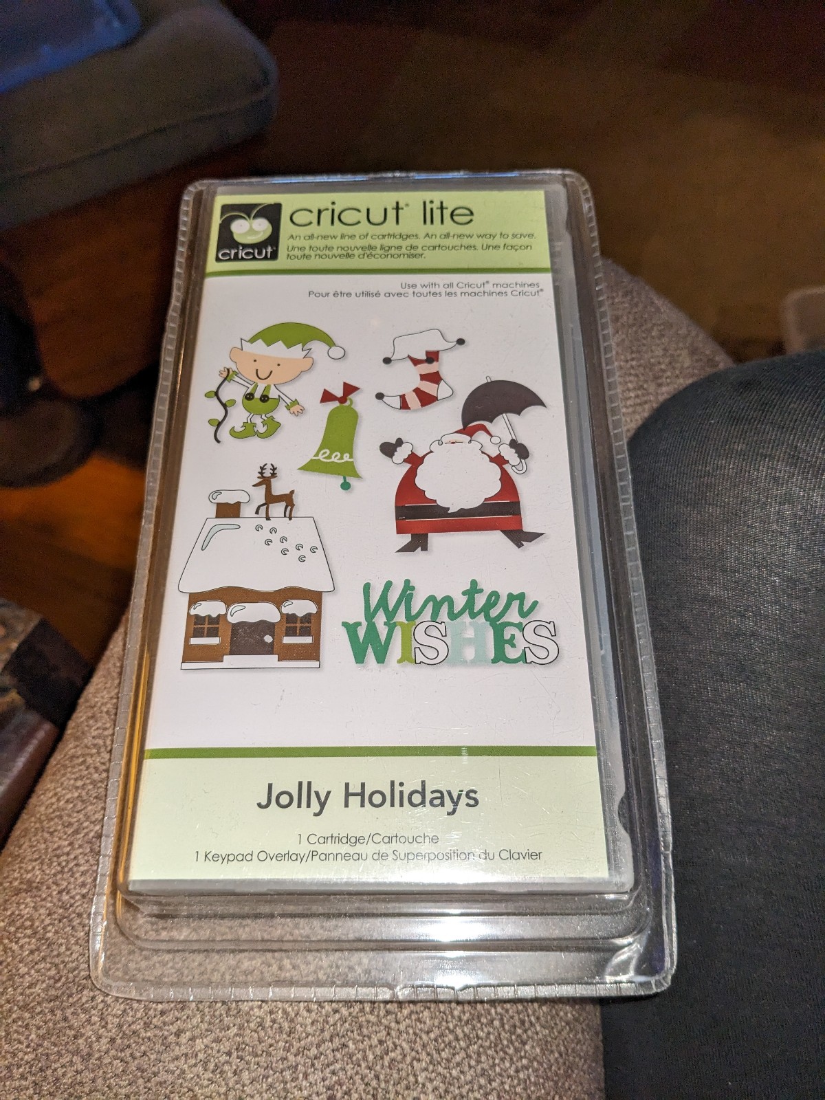 Cricut Cartridge Jolly Holidays Original Edition with keyboard Overlay, Sealed