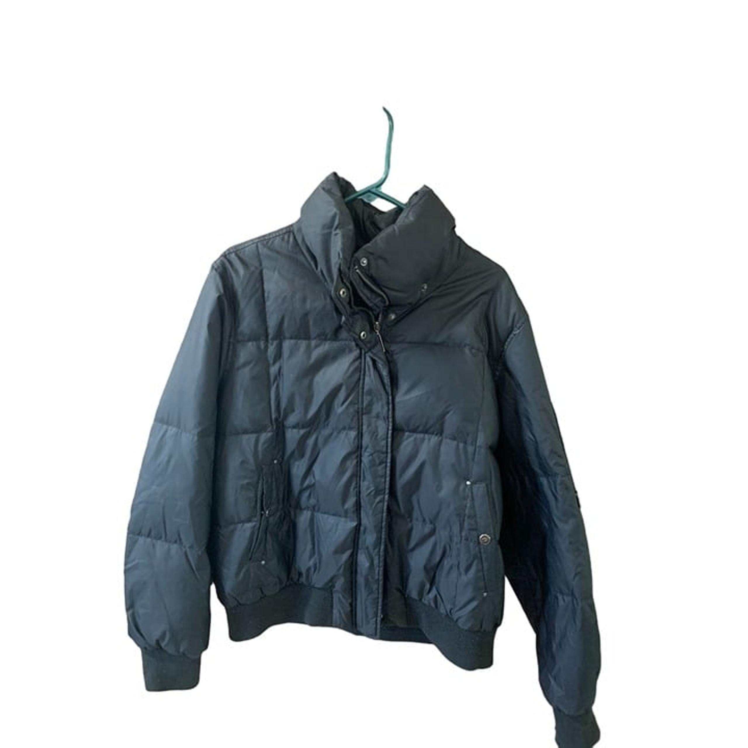 Zeroxposur Womens Size XL Puffy Puffer Quilted Full Zip Black Winter Coat Arm Po