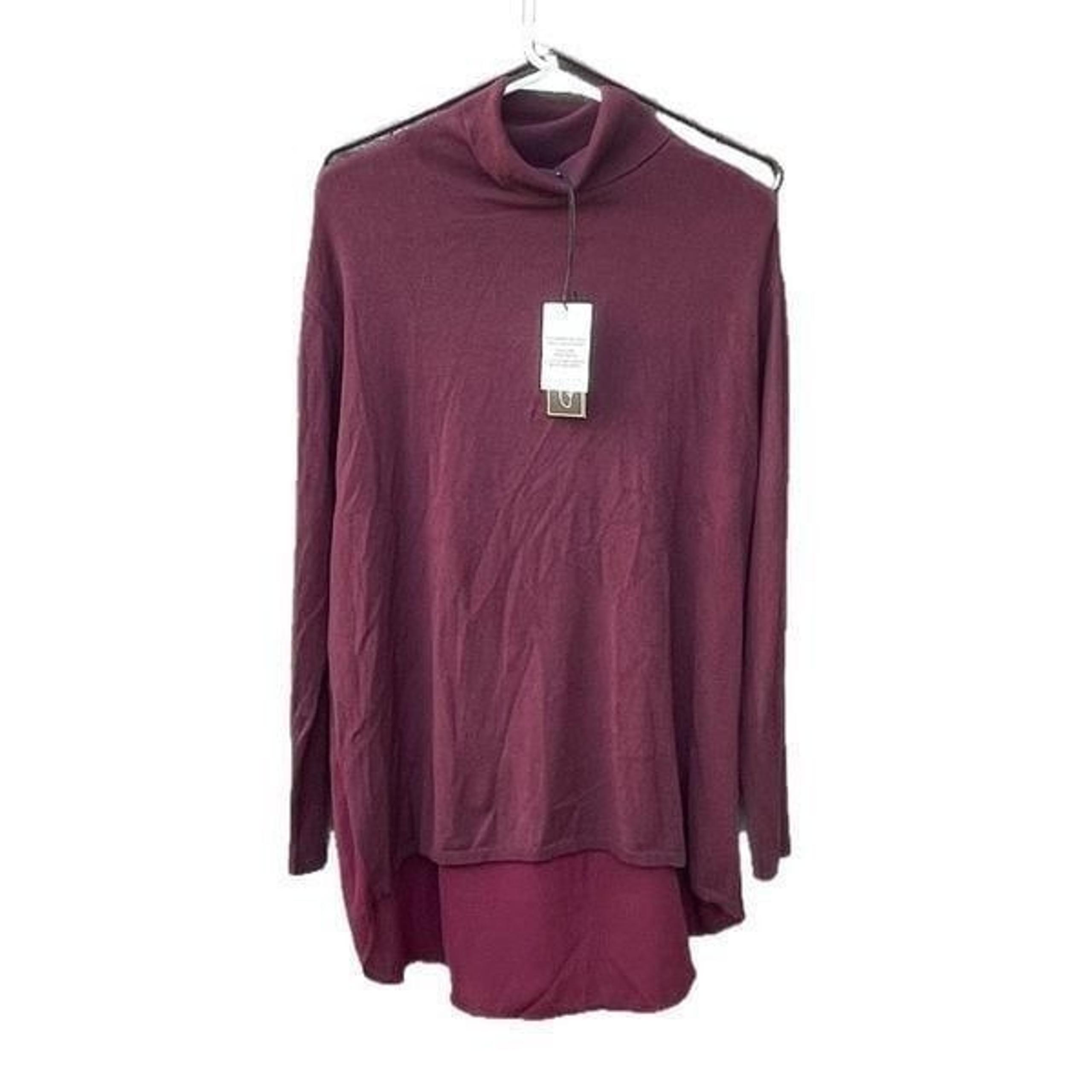 NWT DG2 Size Med oversized sweater tunic in dark berry