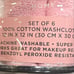 Juicy Couture Home Set of 6 Cotton Washcloths- Pink/White/Black
