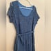 Pinkblush Slate Blue Lace Sash Tie Maternity Gown Dress Size XL