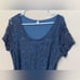 Pinkblush Slate Blue Lace Sash Tie Maternity Gown Dress Size XL