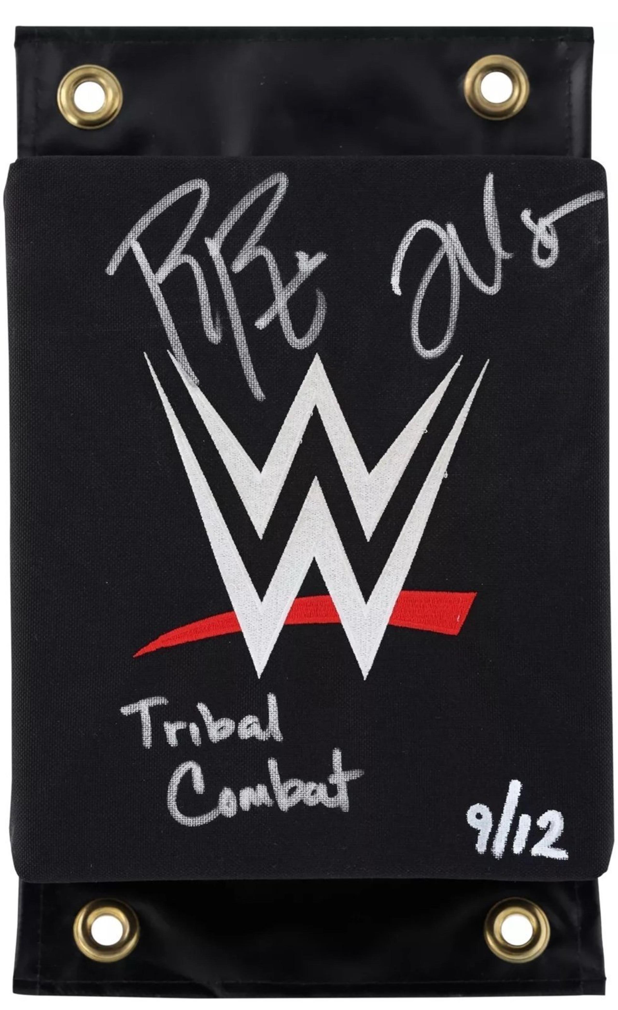 Roman Reigns & Jey Uso WWE Signed Match Used 2023 SummerSlam Corner Pad LE 9/12