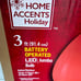 Home Accents 3 ft. Battery Operated LED Jumbo Red Bulb Holiday Yard Decoration