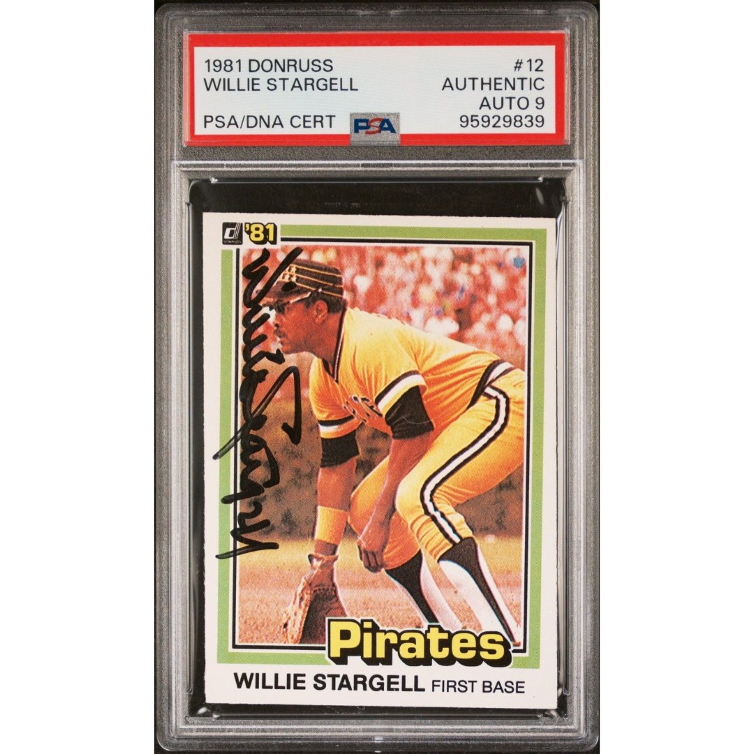 1981 Donruss Willie Stargell PSA/DNA Cert Authentic Auto 9 Signed Card Graded