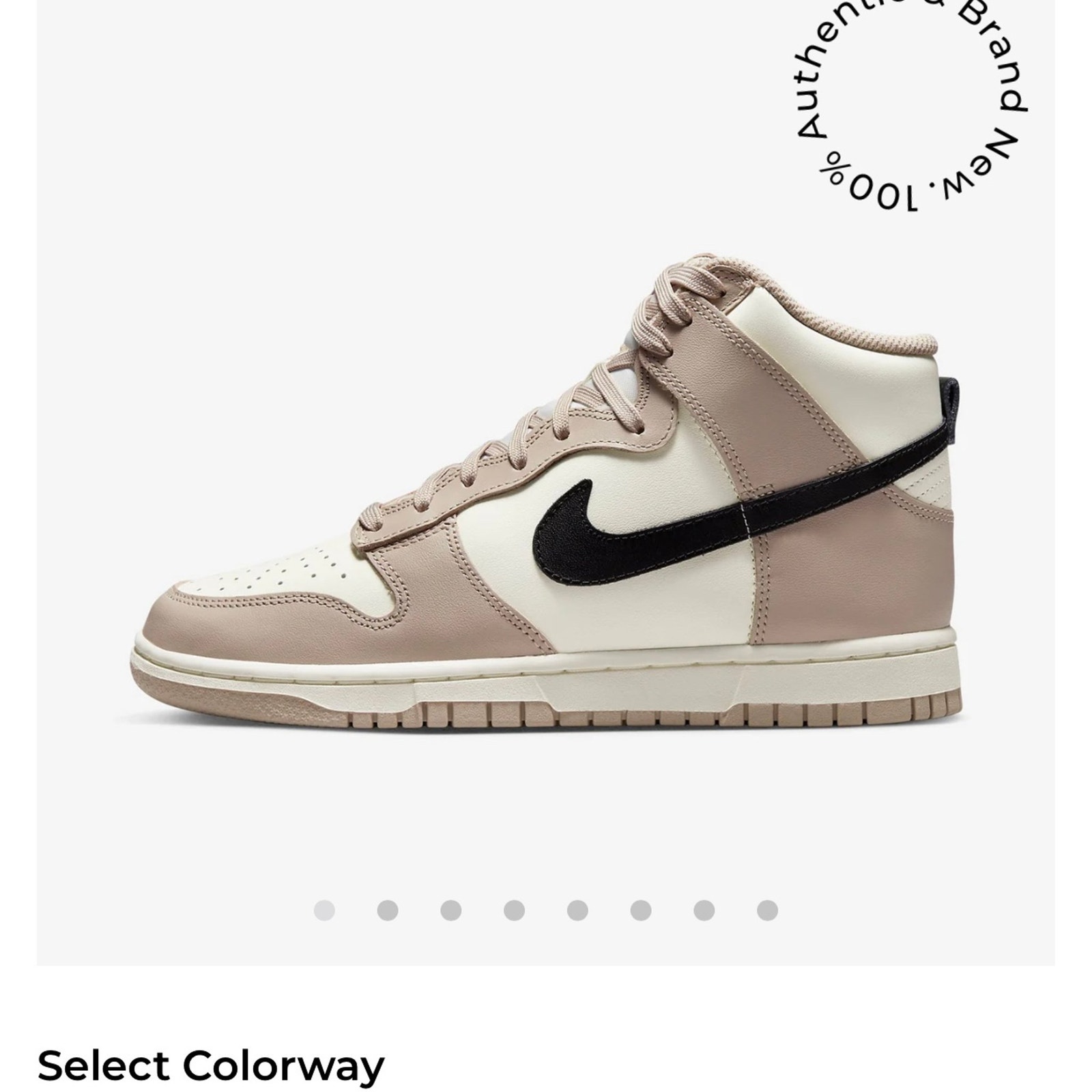 Nike Dunk Women High Fossil Stone Shoes Size 6
