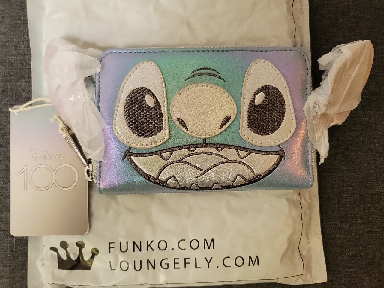 Disney100 Platinum Stitch Cosplay Zip Around Wallet