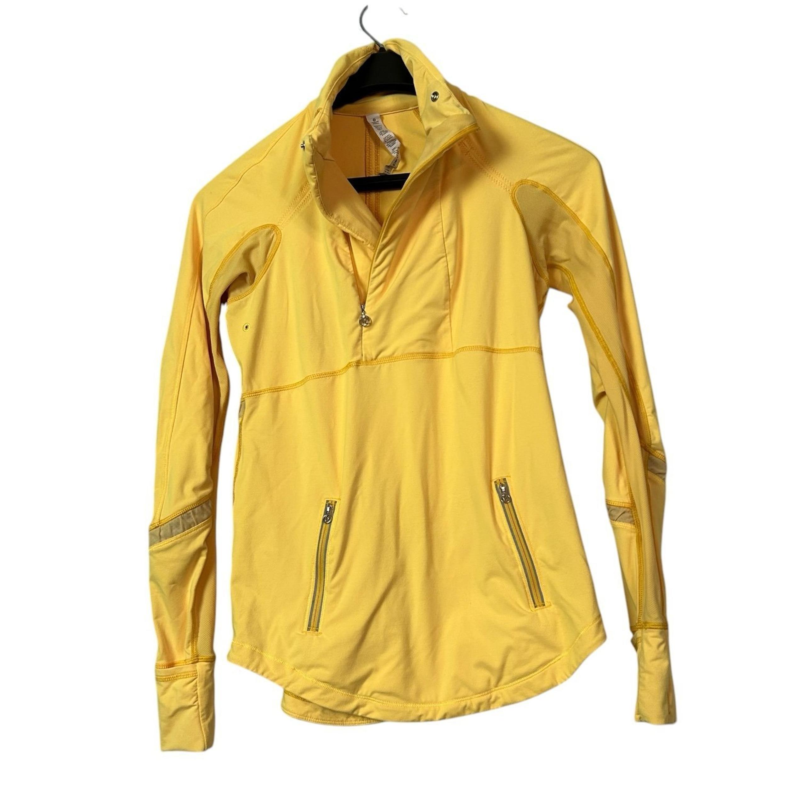 Lululemon women’s Run Reflect Pullover Burning Yellow size 8