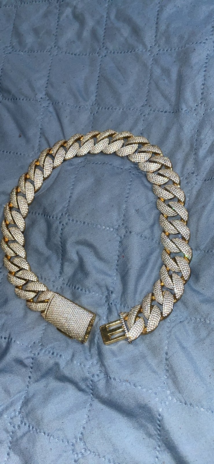 Gold 12 mm Round Cuban Link Chain