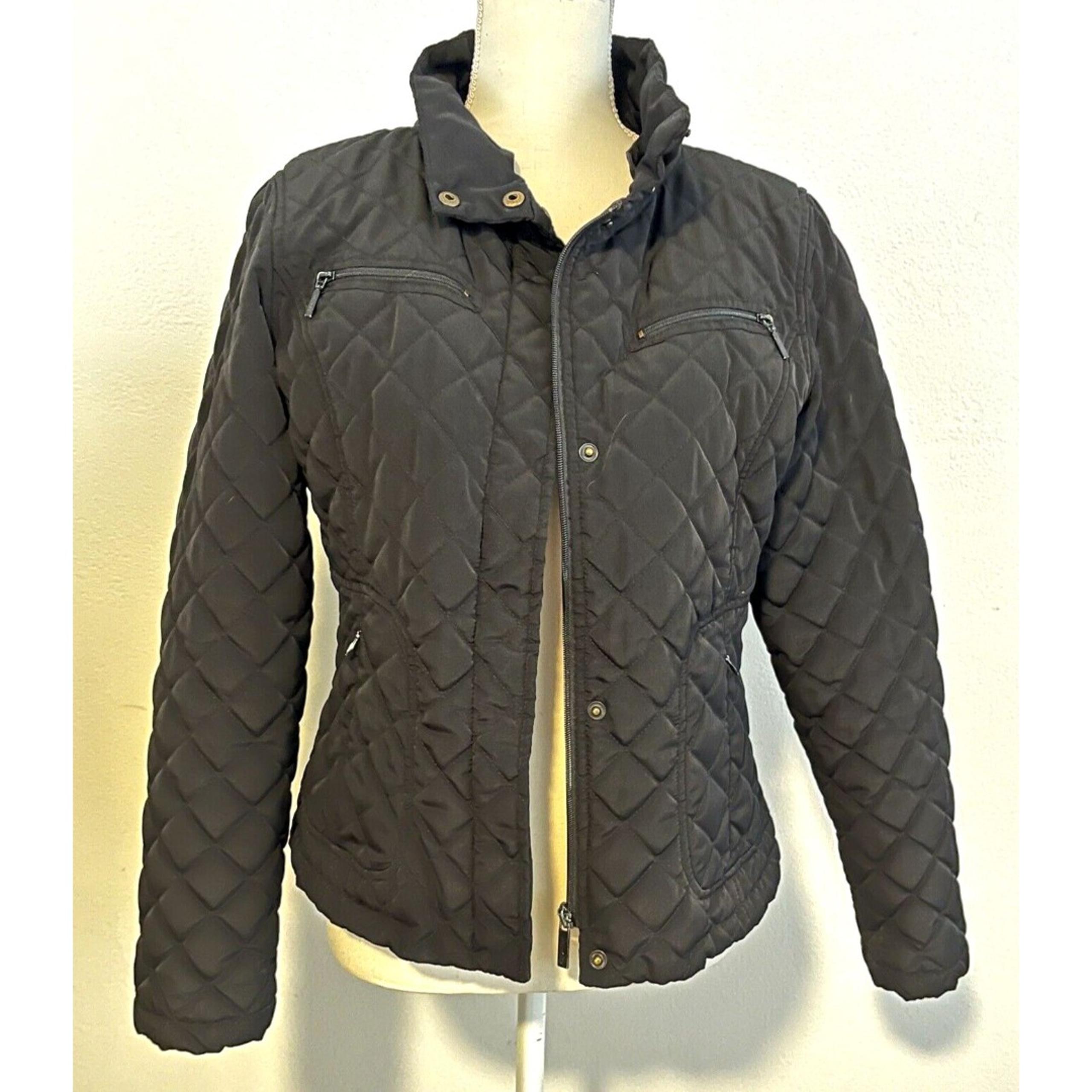 Calvin Klein Women's Black Puffer Jacket Size Small Waist length