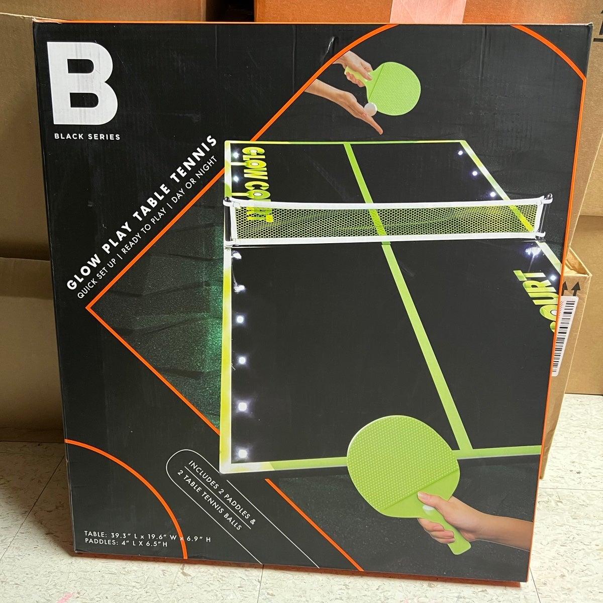 Black Series Glow Play Table Tennis Game