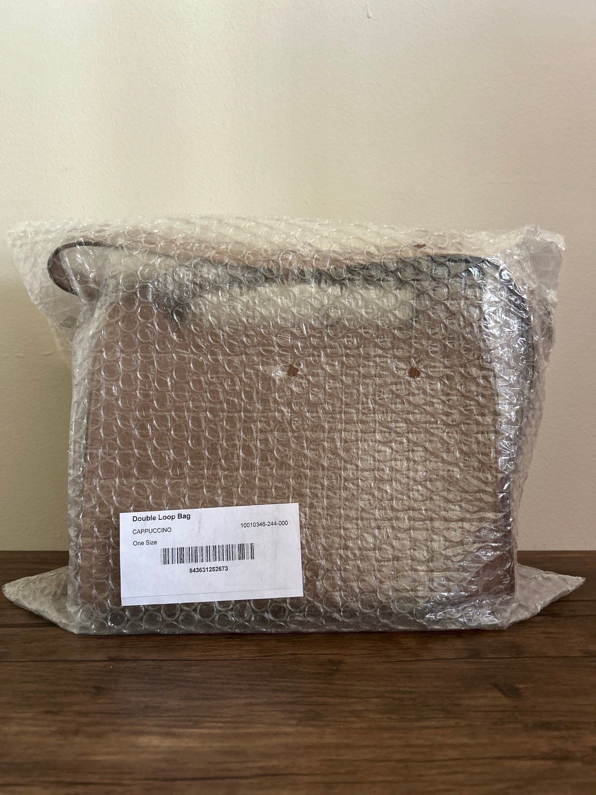 CUYANA Double Loop Bag (Pebbled, Cappuccino)