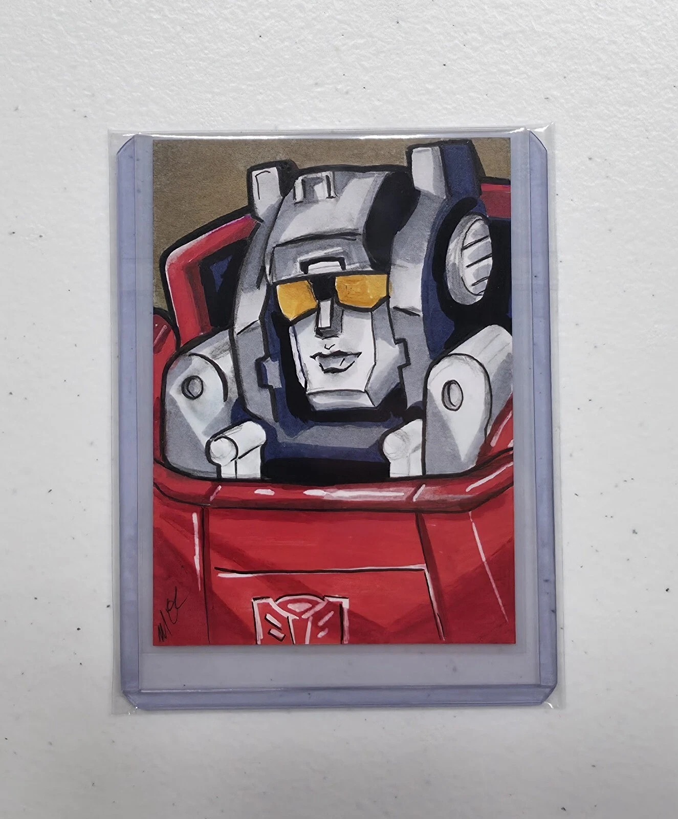 Dynamite Transformers 40th G1 Sideswipe 1/1 Sketch Signed Deluxe Premium Card