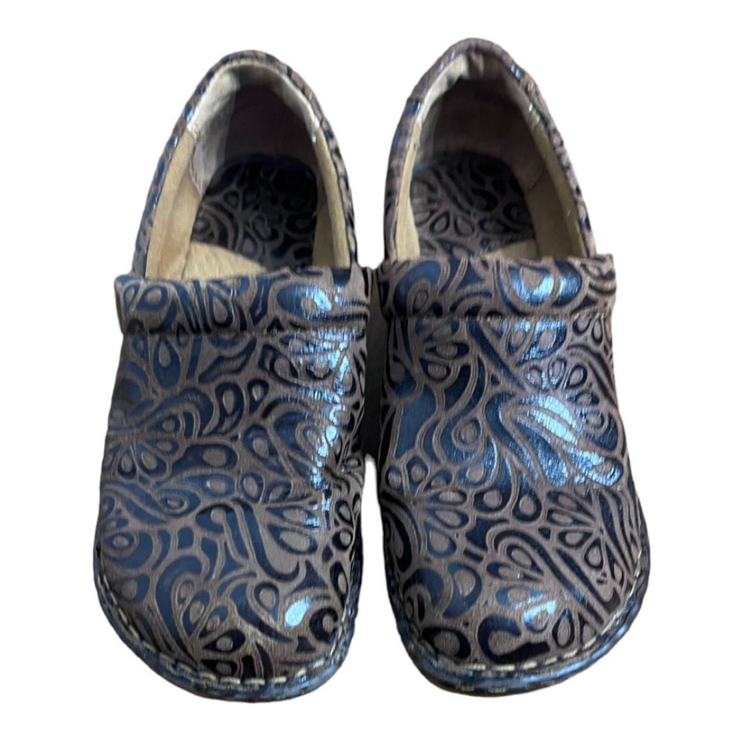 boc Born Concept Peggy Clog Brown Paisley Leather Shoe Women’s Size 8