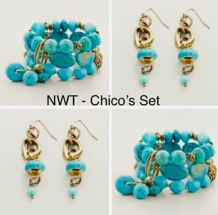 NWT - Chico’s Turquoise Jewelry Set