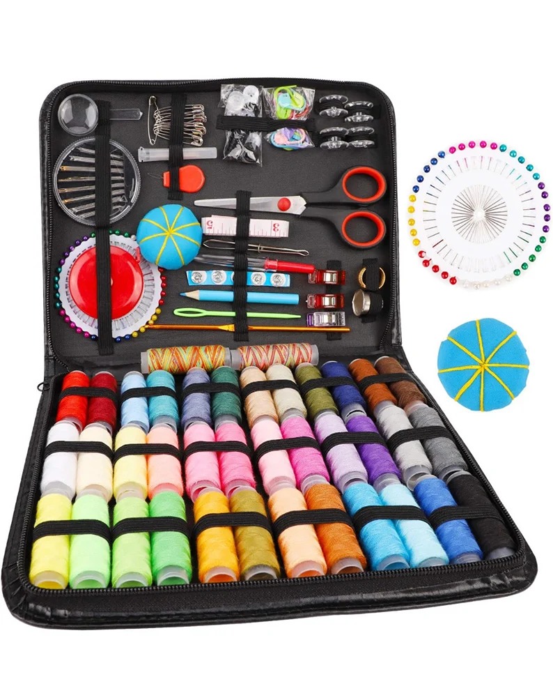 LARGE SEWING KIT -Professional Sewing Kit - 184pc Large Portable Sewing Kit Home