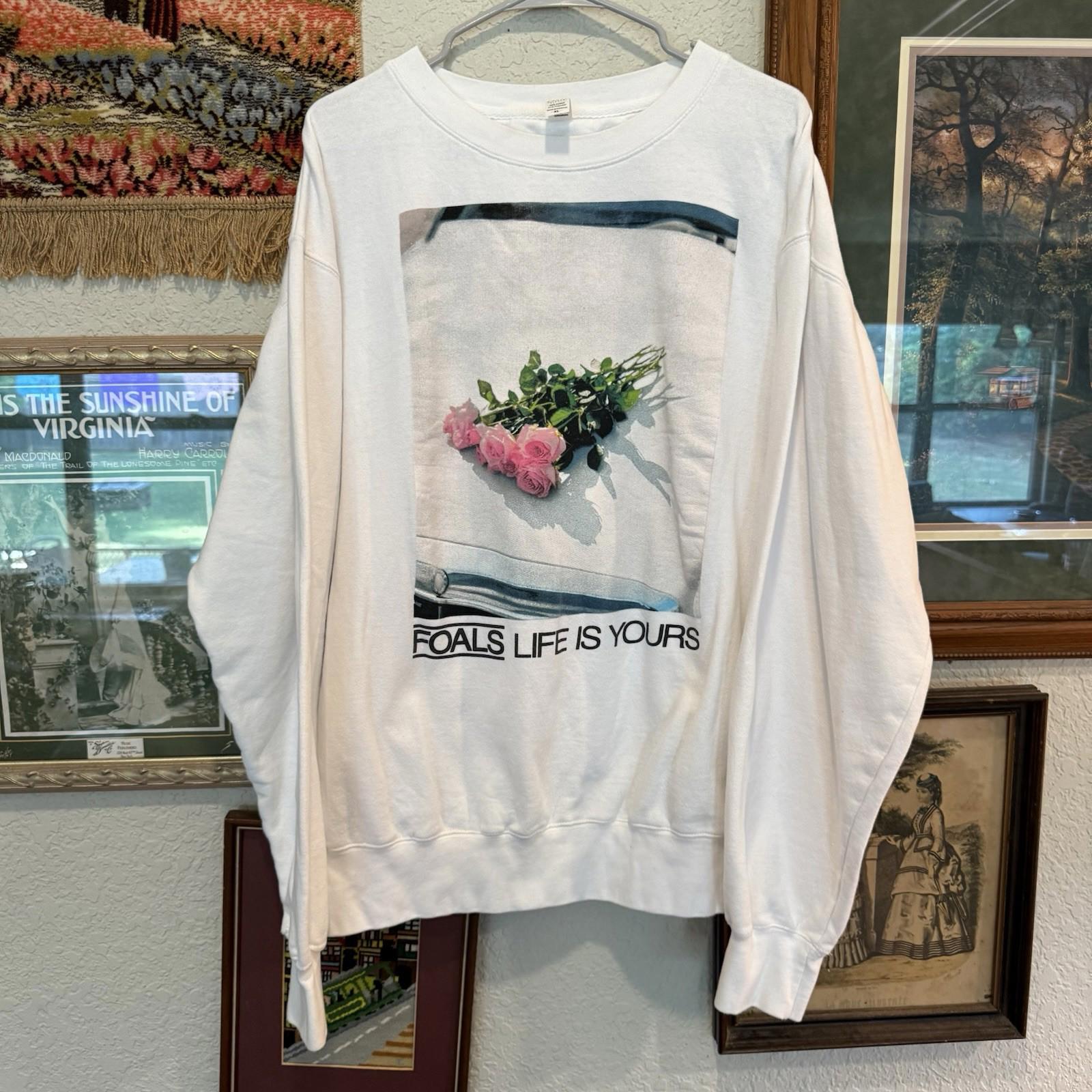 NWOT FOALS Life Is Yours British Rock Band Music Tour Sweatshirt Size XL