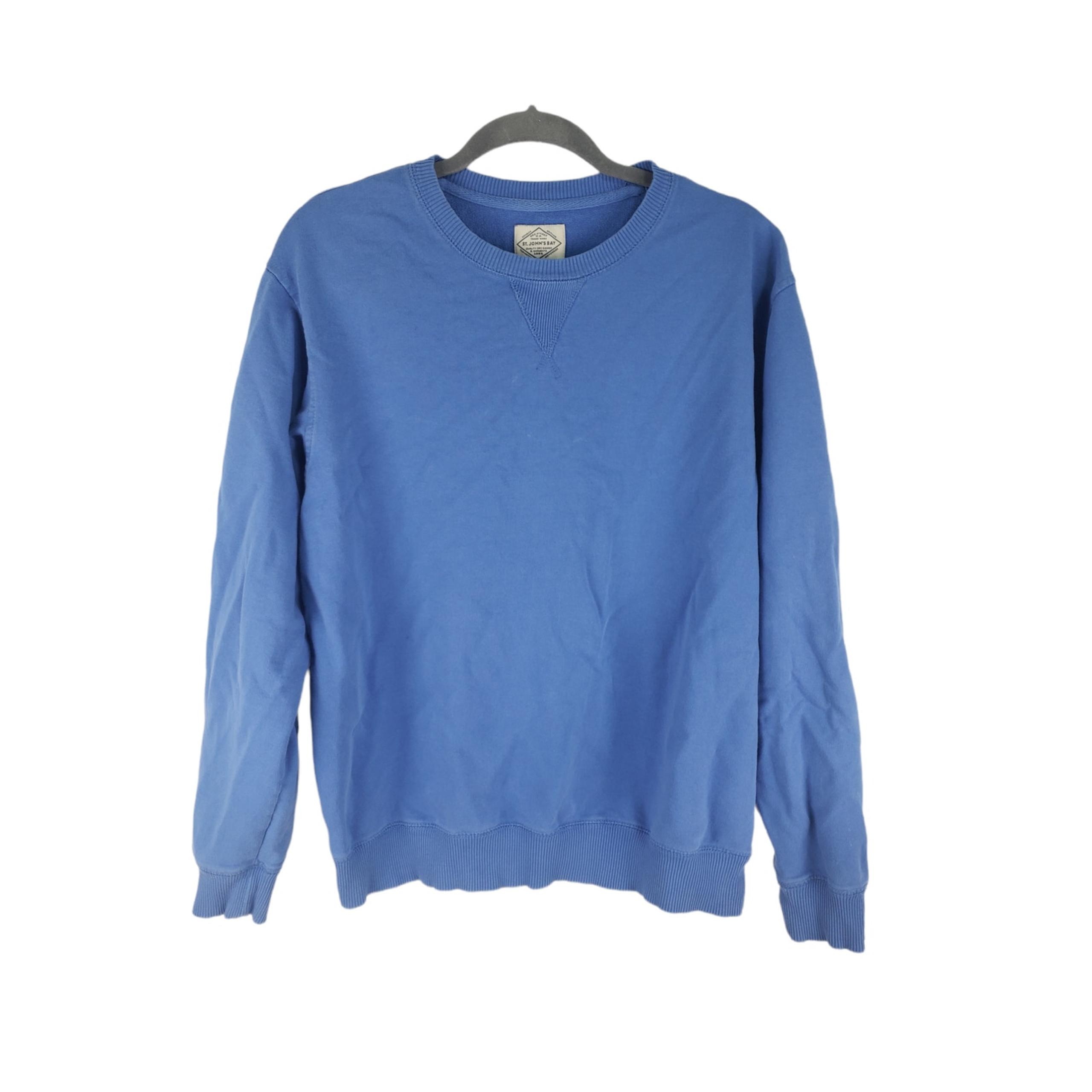 St John's Bay Blue Crew Sweatshirt Men's sz, L  Outdoor Coastal Nautical
