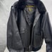VTG Reed Sportswear XL ALL BLACK Leather Zip Out Liner Men’s Jacket Coat Bomber