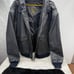 VTG Reed Sportswear XL ALL BLACK Leather Zip Out Liner Men’s Jacket Coat Bomber