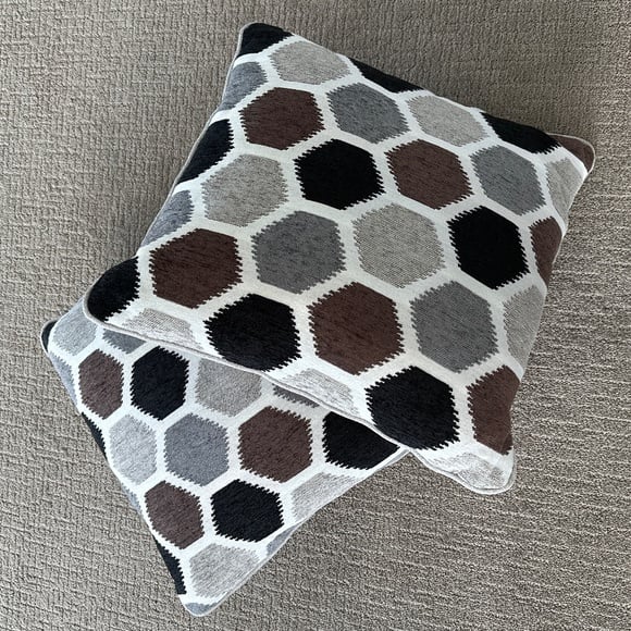 2 Patterned Throw Pillows