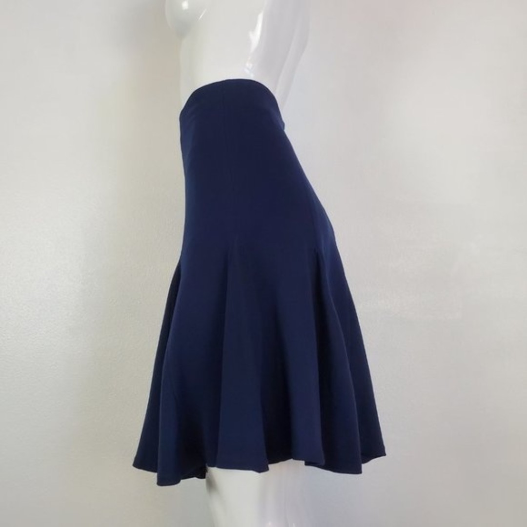 Ralph Lauren Navy Godet Skirt